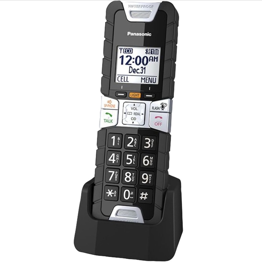 Panasonic Waterproof Black Cordless Phone
